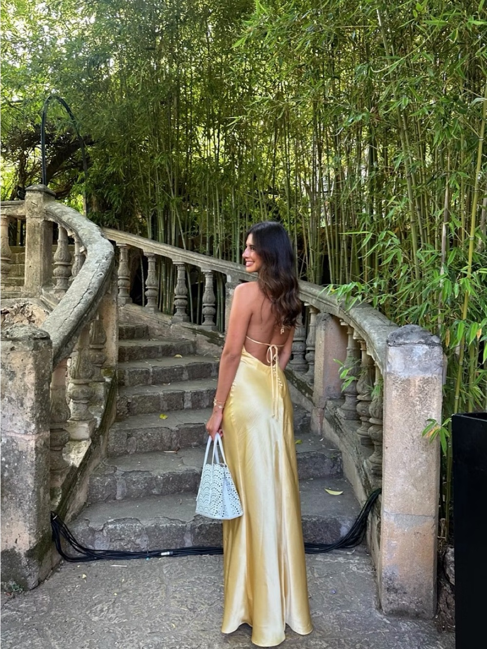 Reformation Jeany Silk Maxi Dress Sunshine Yellow Backless Formal Gown - Picture 4 of 16